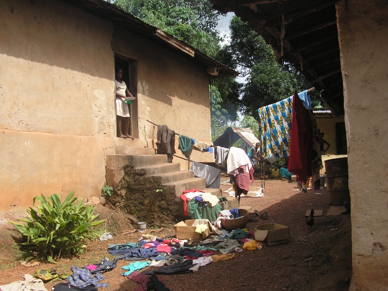 Drying Clothes in Sierra Leone