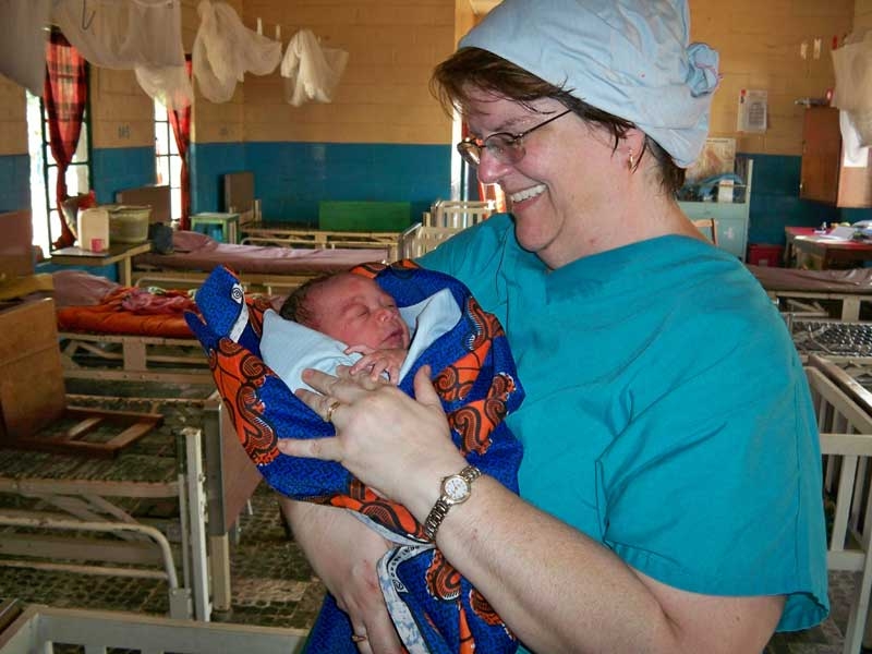 Newborn Baby in West African Hospital