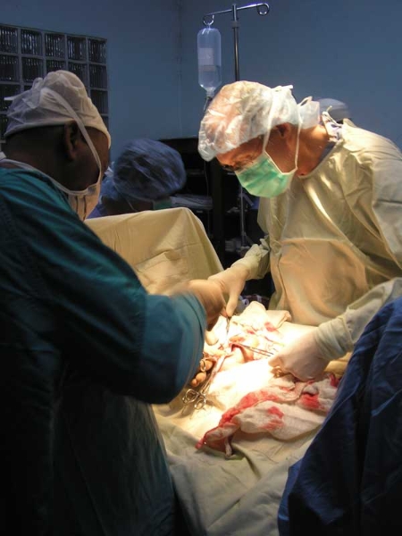 surgery at West African clinic